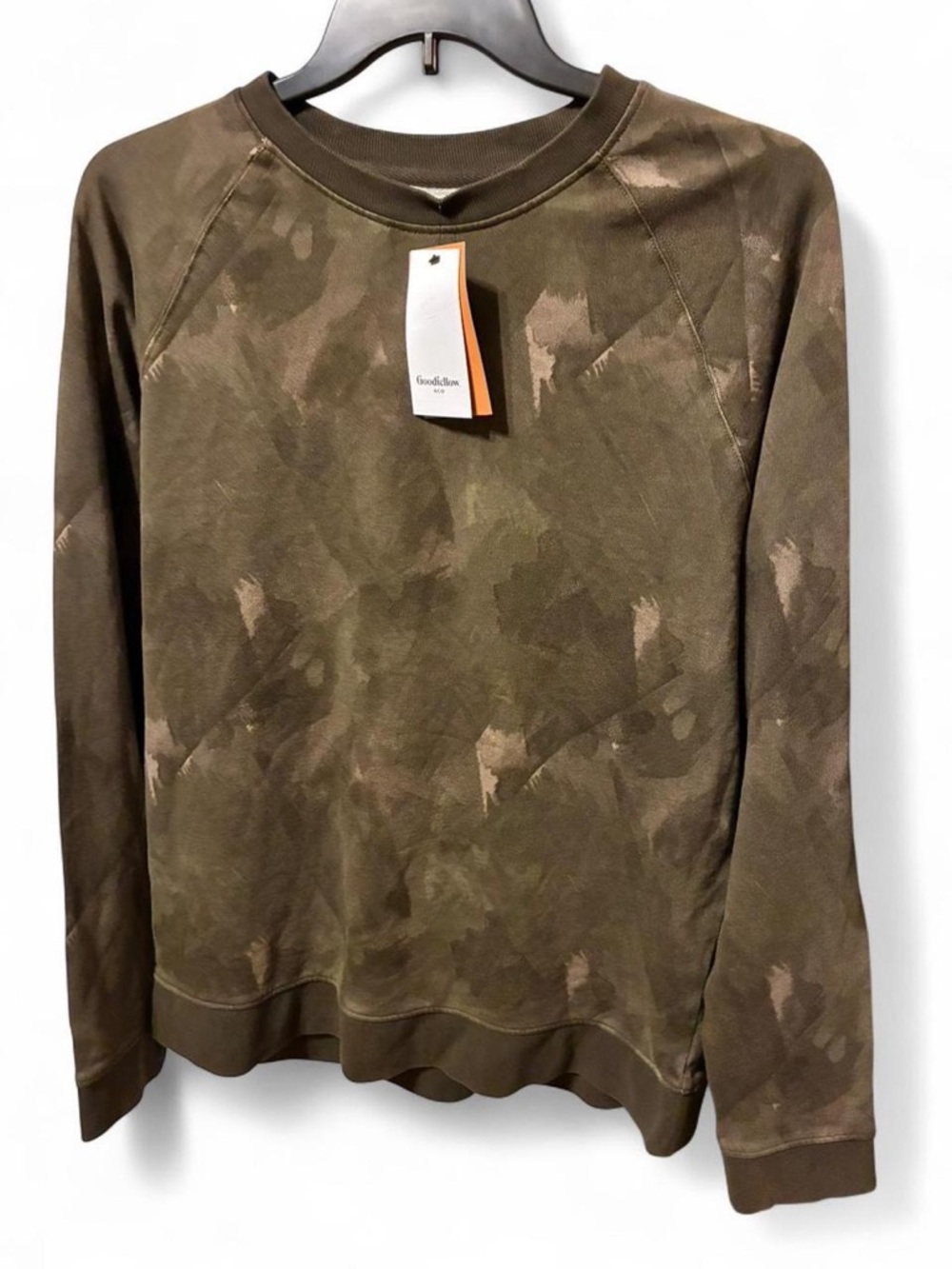 Goodfellow & Co Men's Olive Green Camouflage Crewneck Sweatshirt
